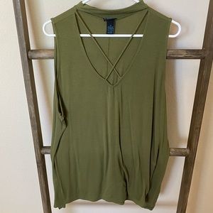 Green tank top